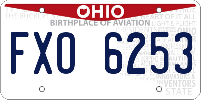 OH license plate FXO6253