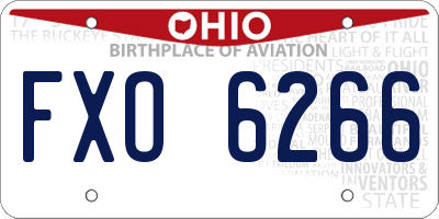 OH license plate FXO6266