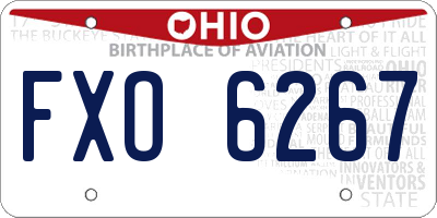 OH license plate FXO6267