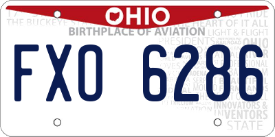 OH license plate FXO6286