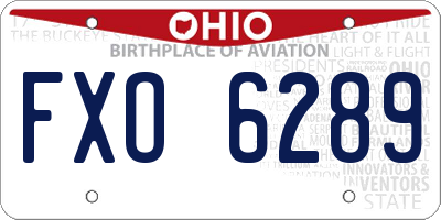 OH license plate FXO6289