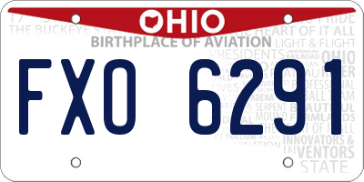 OH license plate FXO6291