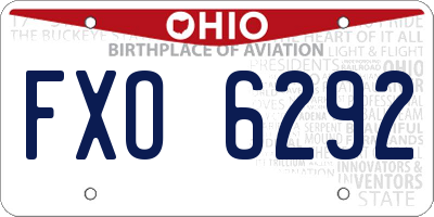 OH license plate FXO6292
