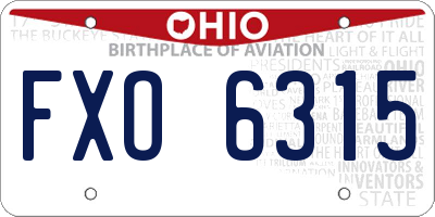 OH license plate FXO6315