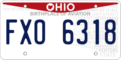 OH license plate FXO6318