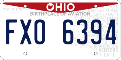 OH license plate FXO6394