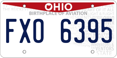 OH license plate FXO6395