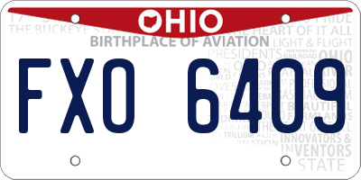 OH license plate FXO6409