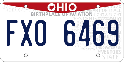 OH license plate FXO6469