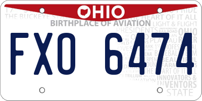 OH license plate FXO6474