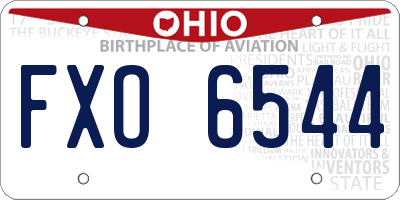OH license plate FXO6544