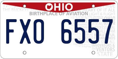 OH license plate FXO6557