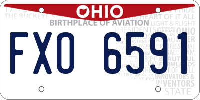 OH license plate FXO6591
