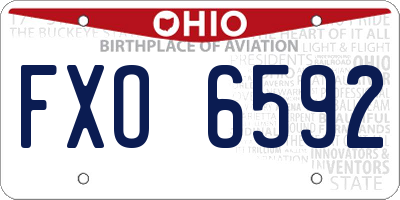 OH license plate FXO6592