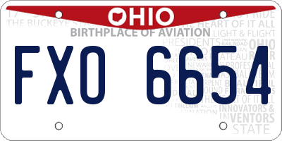 OH license plate FXO6654