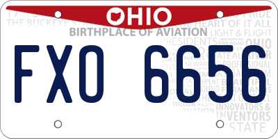 OH license plate FXO6656