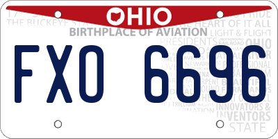 OH license plate FXO6696