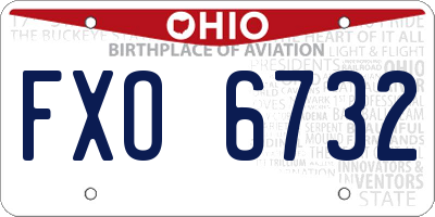 OH license plate FXO6732