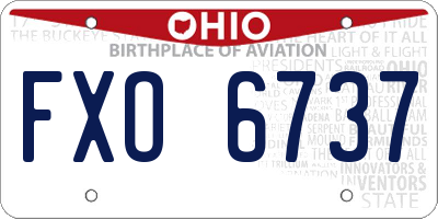 OH license plate FXO6737