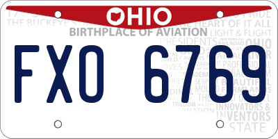 OH license plate FXO6769