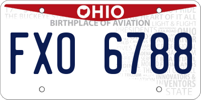 OH license plate FXO6788