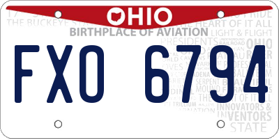 OH license plate FXO6794