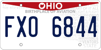 OH license plate FXO6844
