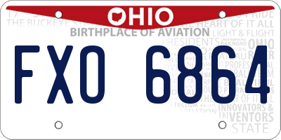 OH license plate FXO6864