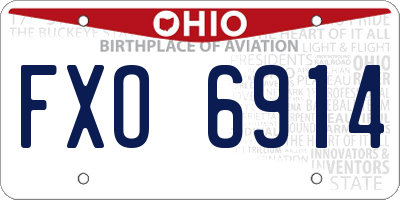 OH license plate FXO6914
