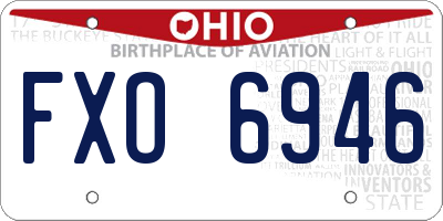 OH license plate FXO6946