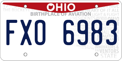 OH license plate FXO6983