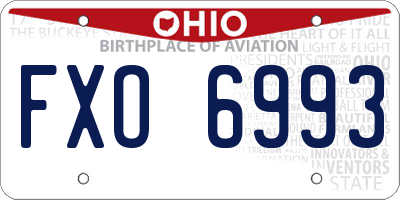 OH license plate FXO6993