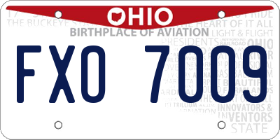 OH license plate FXO7009