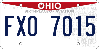 OH license plate FXO7015