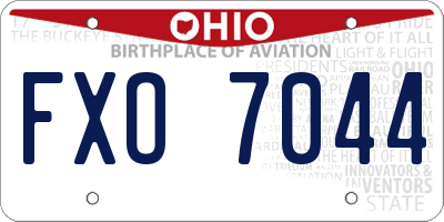 OH license plate FXO7044