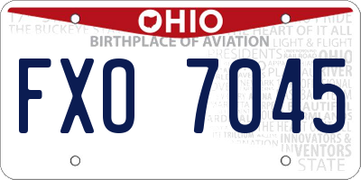OH license plate FXO7045