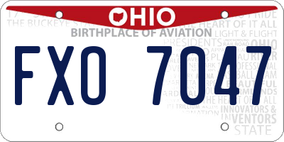 OH license plate FXO7047