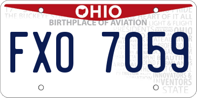 OH license plate FXO7059