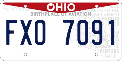OH license plate FXO7091