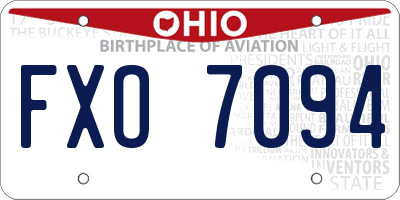 OH license plate FXO7094
