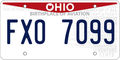OH license plate FXO7099