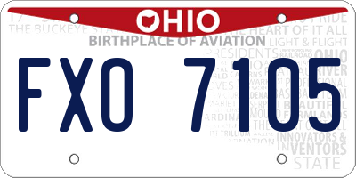 OH license plate FXO7105