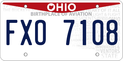 OH license plate FXO7108