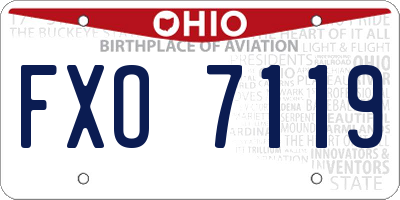 OH license plate FXO7119