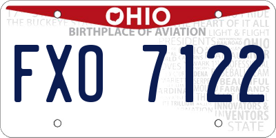 OH license plate FXO7122