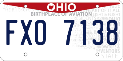 OH license plate FXO7138