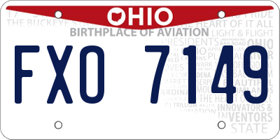OH license plate FXO7149