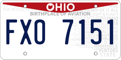 OH license plate FXO7151