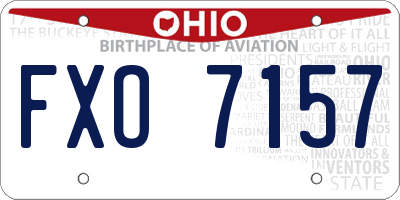 OH license plate FXO7157