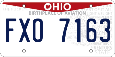 OH license plate FXO7163